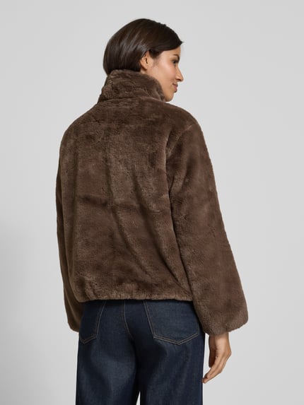 FREE/QUENT Jacke mit Kunstfellbesatz Modell 'FONY' Taupe 5