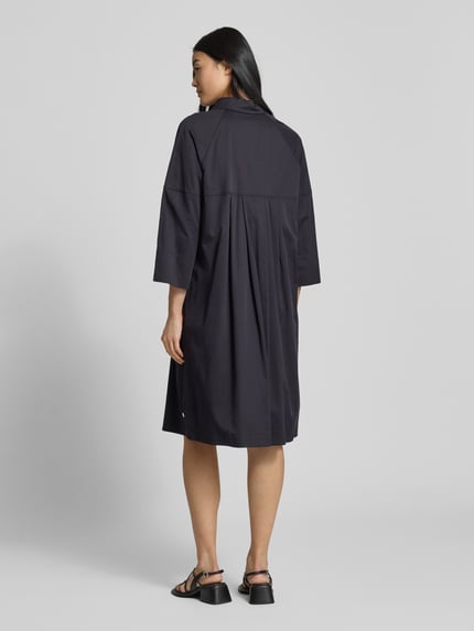 Marc Cain Knielanges Hemdblusenkleid mit 3/4-Arm Marine 5