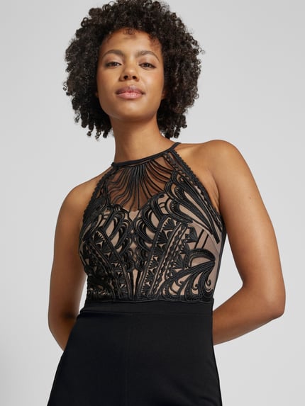 Lipsy Jumpsuit met kant Zwart - 3