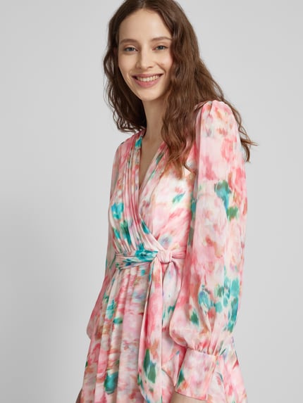 Jake*s Cocktail Abendkleid mit V-Ausschnitt Rose 3