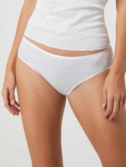 HANRO Slip aus Baumwolle - nahtlos Modell Cotton Seamless Weiss 4