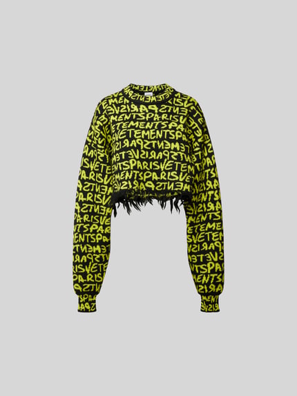 VETEMENTS Oversized sweatshirt met logomotief Zwart - 2