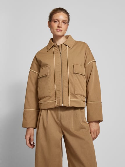 Jake*s Studio Woman Hemdjacke mit Umlegekragen Mud 4