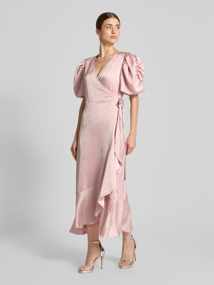 A-view Maxi-jurk met pofmouwen, model 'Sinda' Oudroze - 1