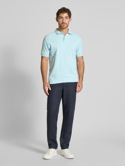 Selected Regular Fit Poloshirt aus Baumwoll-Mix Modell 'JASON' Hellblau 1