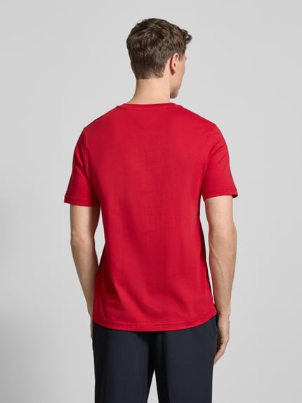Tommy Hilfiger Regular fit T-shirt van puur katoen model 'BRAND LOVE TEXT' Rood - 5