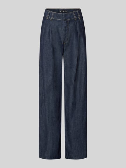 Produktfoto, Jeans mit Gesäßtaschen Modell 'ARTEMIDE' von Mango, Damen Jeans aus Reine Baumwolle in dunklem Denim, Wide-Leg-Pants, Bundweite 38 cm, Innenbeinlänge 78 cm