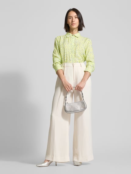 MORE Regular Fit Bluse mit Hemdblusenkragen Neon Gelb 1