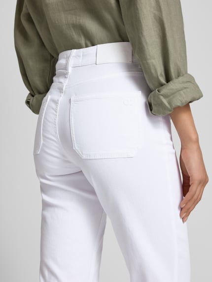 OPUS PANTS Flared Cut Jeans mit Eingrifftaschen Modell 'Melly fresh' Weiss 3