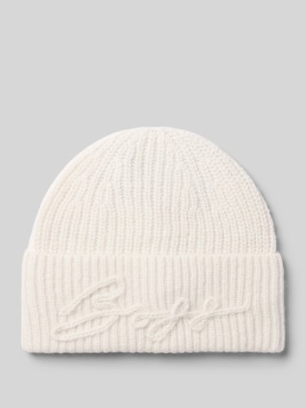 BOSS Orange Mütze mit Logo-Stitching Modell 'Lanie_hat' Offwhite 1