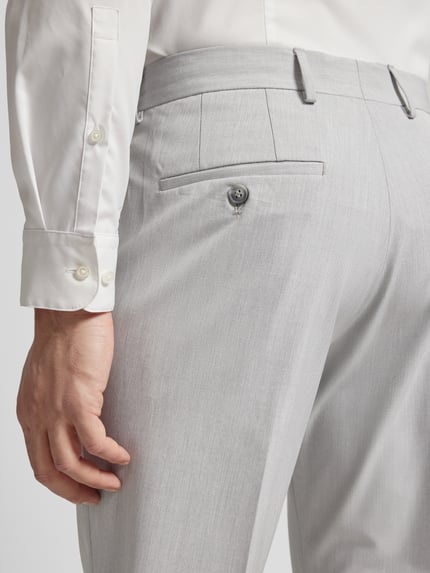 Selected Slim Fit Anzughose mit Knopf- und Reißverschluss Hellgrau 3