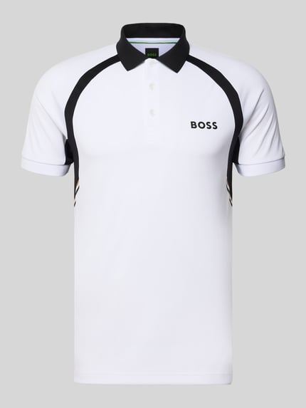 Slim fit poloshirt met korte knoopsluiting, model 'PL_TOC SPIN CB' Shop The Look MANNEQUINE