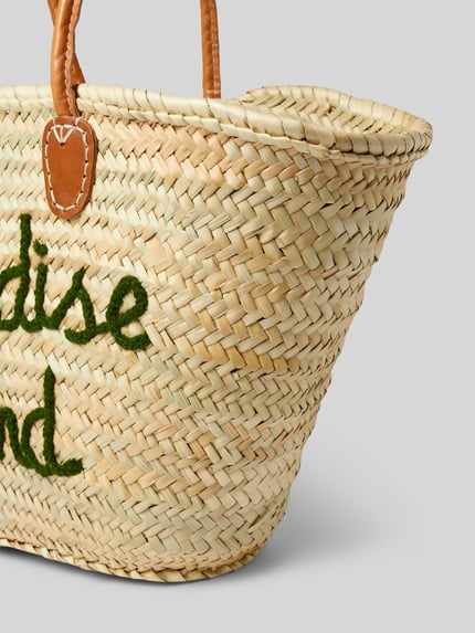 Amabea Strandtasche mit Label-Stitching Sand 3