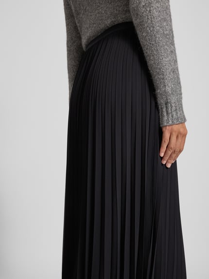 s.Oliver BLACK LABEL Soepele plissérok met viscose voering Zwart - 3