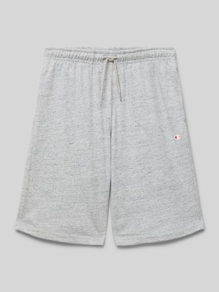 Champion Regular Fit Sweatshorts mit Logo-Print Mittelgrau Melange 1