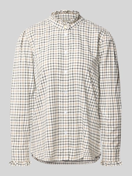 Relaxed Fit Langarmbluse aus Lyocell-Mix Modell 'FAREHAM' Shop The Look MANNEQUINE
