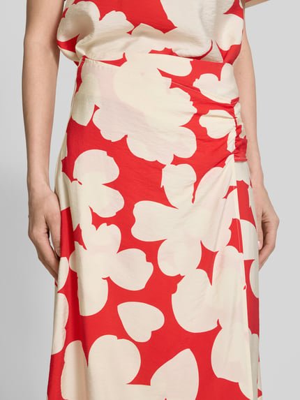 b.young Wikkelrok van viscosemix, model 'IBINE' Rood - 3