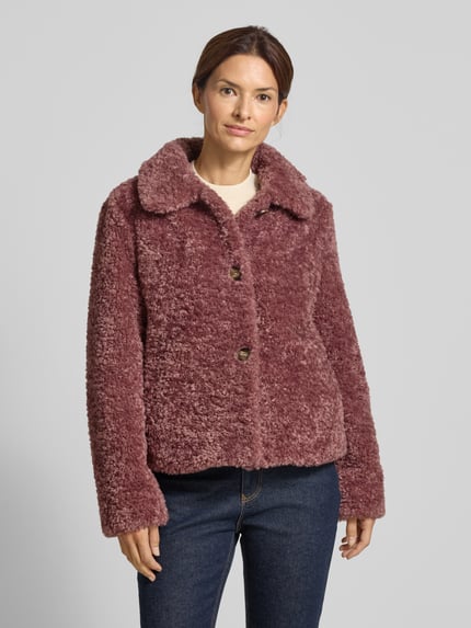FUCHS SCHMITT Regular Fit Jacke aus Teddyfell mit Umlegekragen Altrosa 4