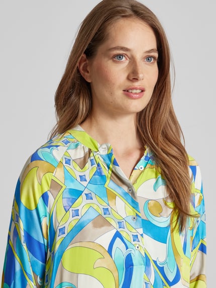 Emily Van den Bergh Midikleid mit Allover-Print GELB 3