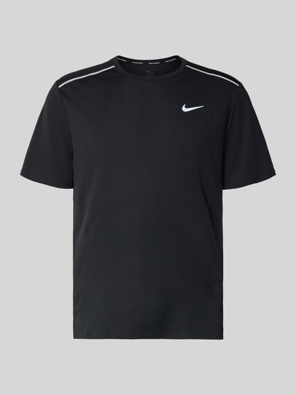 T-Shirt mit Rundhalsausschnitt und Logo Shop The Look MANNEQUINE
