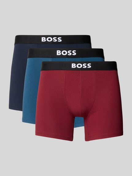 BOSS Spodnie o kroju regular fit z mieszanki bawełny w zestawie 3 szt. Niebieski 1