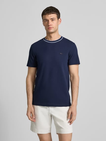 Lacoste Regular Fit T-Shirt aus Baumwoll-Mix Blau 4