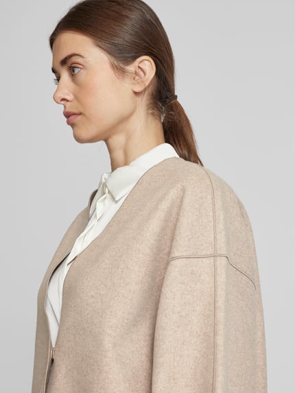 VILA Strickjacke mit Ballonärmeln Modell 'JUICE' Beige 3