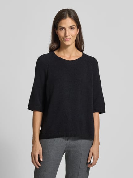 Milano Italy Strickpullover mit 3/4-Arm Black 4
