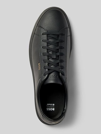 BOSS Sneaker aus Rindsnappa mit Label-Detail Black 3