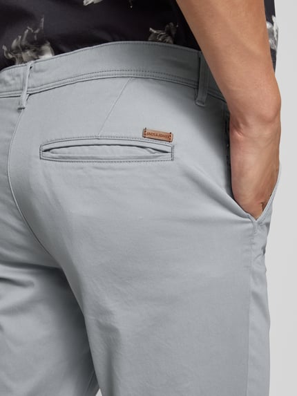 JACK & JONES Slim fit broek met steekzakken, model 'MARCO BOWIE' Zilver - 3