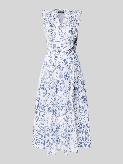 Lauren Ralph Lauren Maxikleid im Stufen-Look Modell 'NARELLA' Hellblau Melange 2