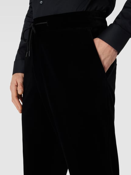 HUGO Stoffhose aus Samt Modell 'Howard' Black 3