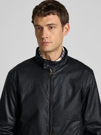 Barbour Regular Fit Wachsjacke aus reiner Baumwolle Marine 3