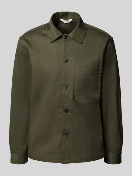 Regular Fit Hemdjacke aus reiner Baumwolle Modell 'TATE' Shop The Look MANNEQUINE