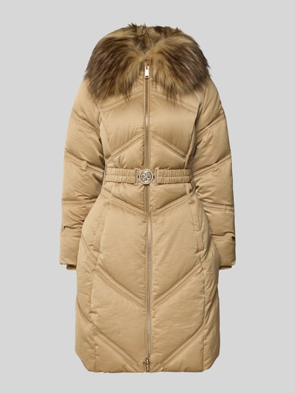 GUESS Steppmantel mit Gürtel Modell 'ALIENOR' Taupe 2
