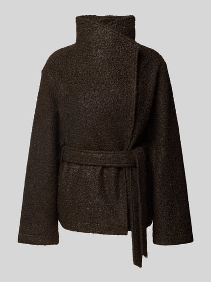 ONLY Teddyjacke mit Bindegürtel Modell 'ONLVALERIA' Schoko 1