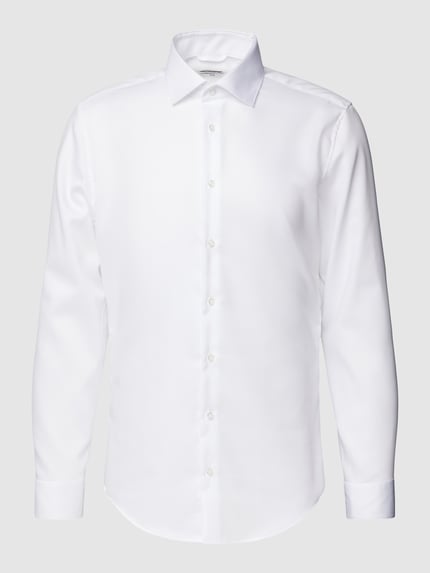 Seidensticker Slim Fit Businesshemd aus reiner Baumwolle Modell 'New Kent' Weiss 2