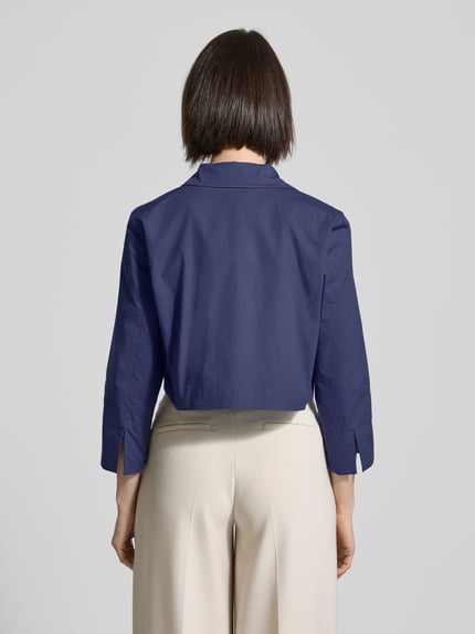 Marella Kort Blazer met Reverskraag Model 'ZOLLA' Marineblauw - 5