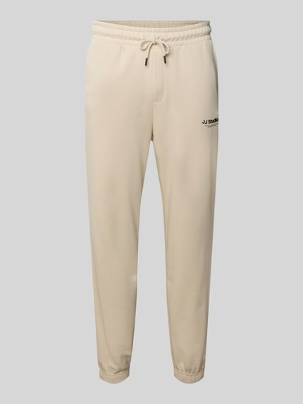 JACK & JONES Spodnie dresowe w kroju regular fit z elastycznym pasem model 'KANE' Beżowy 2