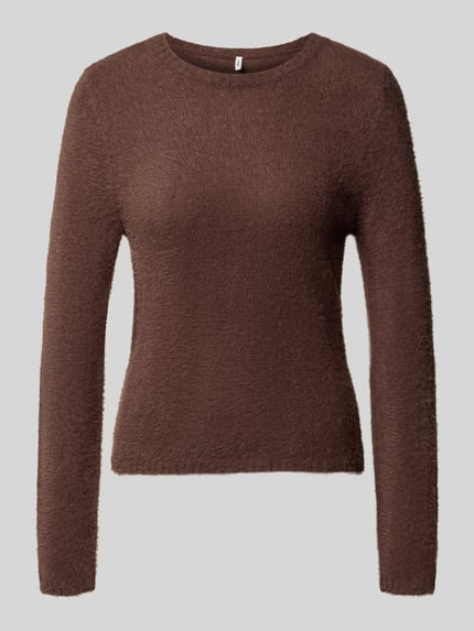 ONLY Pullover mit weicher Struktur-Strickoptik Dunkelbraun 2