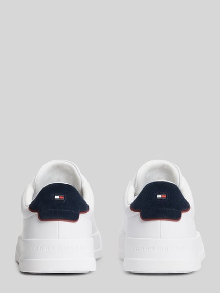 Tommy Hilfiger Sneaker aus Leder-Mix mit Label-Details Weiss 4
