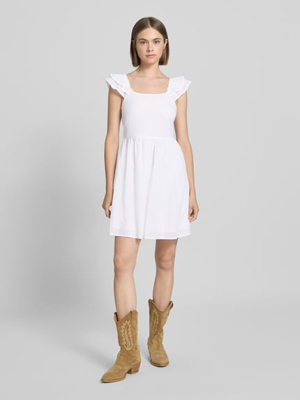 ONLY Minikleid aus reiner Baumwolle Modell 'DEFFIE' Offwhite 1