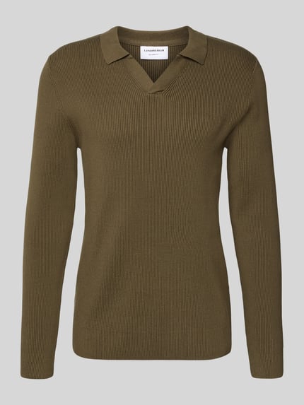 Lindbergh Relaxed Fit Pullover mit Strukturmuster Oliv 2