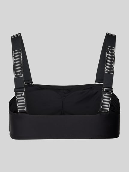 PUMA Bikinitop in bustiermodel met logoprint Zwart - 3