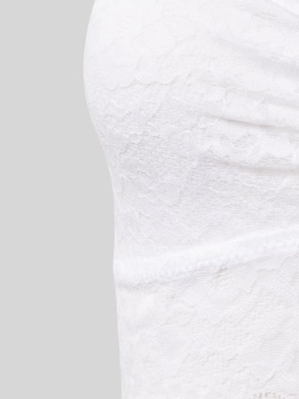 SNOCKS Bustier z koronką i regulowanymi ramiączkami Biały 2