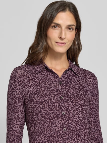 Marc O'Polo Regular Fit Langarmbluse aus Viskose-Mix Mauve 3