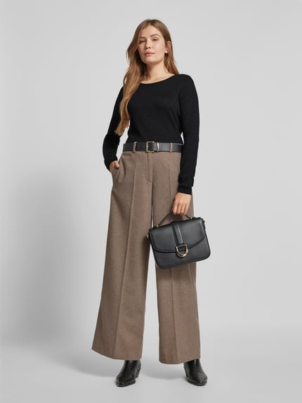 VERO MODA Regular Fit Strickpullover mit Effektgarn Modell 'CARE SHINE' Black 1
