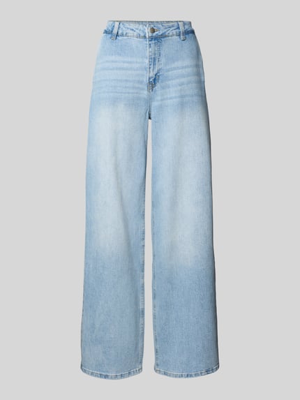 My Essential Wardrobe Wide Leg Jeans mit Eingrifftaschen Modell 'Tusa' Hellblau 2