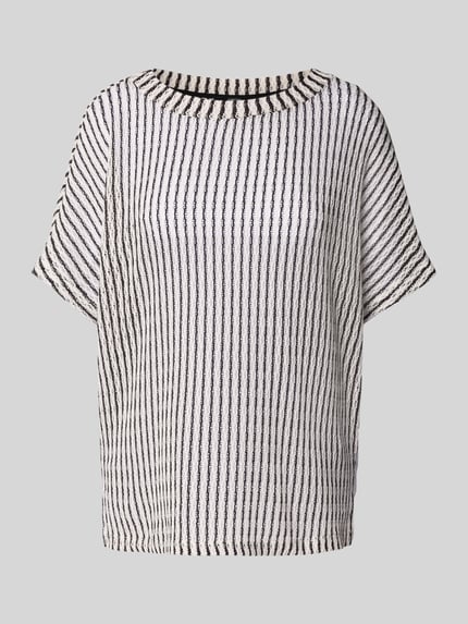 someday. T-shirt o kroju relaxed fit z imitacji dzianiny model ‘Umila’ Czarny 2