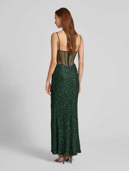 Hey Kyla Abendkleid mit Ziersteinbesatz Dunkelgruen 5